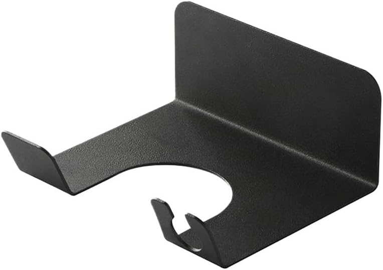 Non perforated home bathroom hair dryer storage rack, wall mounted iron air duct(D)