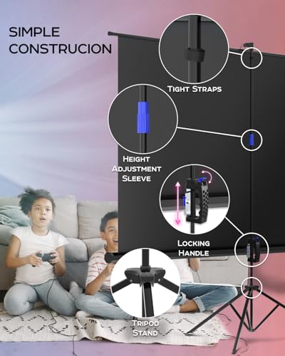 Pantalla de proyector con soporte y montaje universal 100" miniatura 7