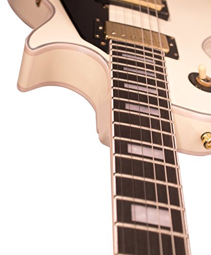 Sawtooth Heritage Series Maple Top Electric Guitar With Gig Bag & Accessories, Antique White #TOP6