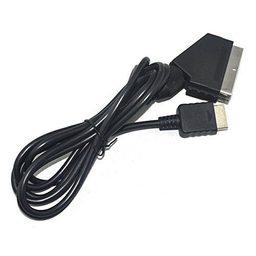 ZMZ SCART RGB CABLE LEAD FOR PS1 PS2 PS3, Black, 21 Pin, 13.5 MHz, SCART, Male-to-Female, Indoor, Console Video Game Cable, Connects Retro Gaming Consoles to TV for RGB Video Output