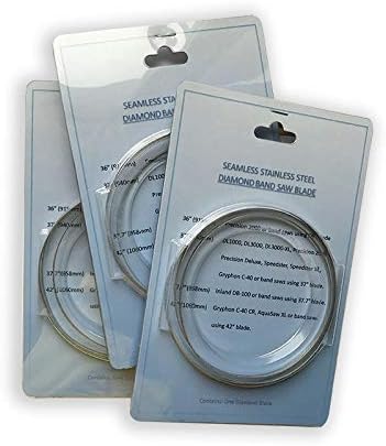 3pcs/pack Replacement Diamond Coated Band Saw Blade 42''x1/8", 1/4" For CR40 Custom XL, Aquasaw XL-C-40 CR Custom - (Outer Diameters: 3pcs 42 x 1 I 4 inch)