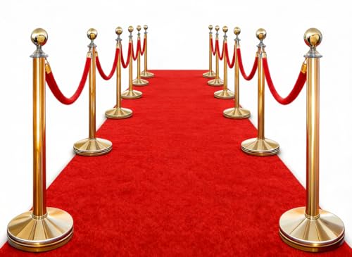 0.23In Thick Red Carpet Runner for Party 3x10Ft 425 GSM Non-Slip Waterproof TPR Rubber Runner Rug Premium Felt Aisle for Long-Term use Graduation Wedding Banquets Celebration (Red 310Ft)