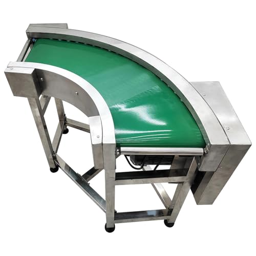 WYDDDARY 90° PVC Flat Belt Conveyor Stainless Steel Conveyor Machine 11.8