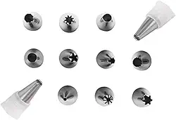 Bicos para Confeitar 12 Peças Metal