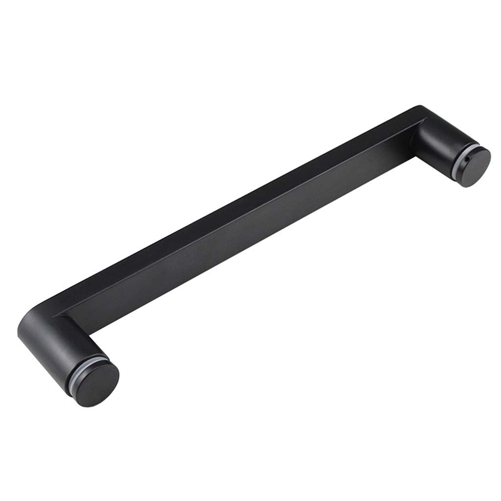 Klamka do drzwi prysznicowych, Pochwyt do drzwi prysznicowych do szklanych drzwi, czarna stal nierdzewna, 30-60 cm(60cm)