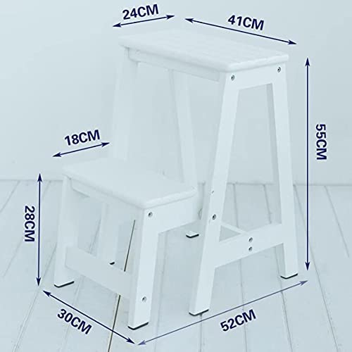 Escabeau 3 marches blanc multifonctionnel et compact