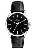s oliver werbung  s.Oliver Herren Analog Quarz Uhr mit Leder Armband SO-3052-LQ