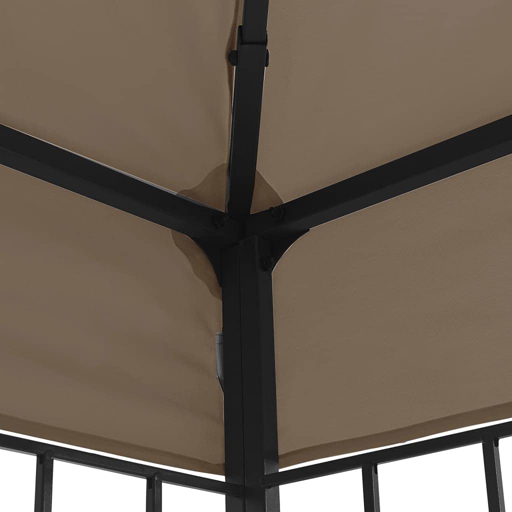 Pawilon 3 x 3 m, kolor taupe, namiot imprezowy z poliestru i stali, namiot ogrodowy z ochroną przed słońcem i promieniowaniem UV, odporny na warunki atmosferyczne, składany namiot na taras