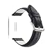 Berfine 18mm Black Calf Leather Watch Band Replacement,Extra Soft Watch Strap for Men Women