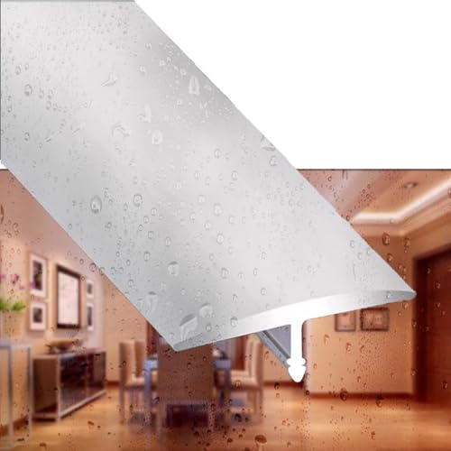 XWZFFAI Tira de transición de borde de piso de moldura en T, tira de aluminio para puertas, tira de piso laminada, reductor de tira de umbral de transición, tira divisora de piso para ranura de borde