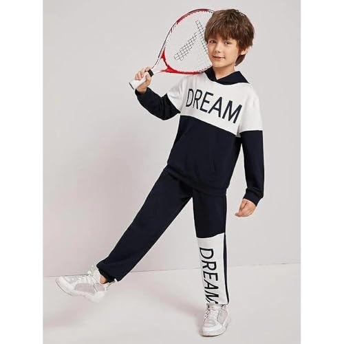 Image of 2-6T Toddler Baby Boy Clothes Color Blocking Hoodies + Pants Fall Winter Outfits