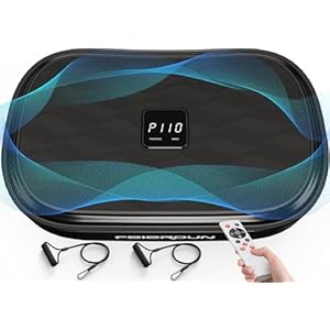 FEIERDUN Vibration Plate Exercise Machine, Whole Body Workout Vibrate Platform, 9 Modes Vibration Plate for Lymphatic Drainage Weight Loss Shaping Toning Wellness Home Gyms Workout