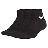 S = 34-38; M = 38-42 Nike Perf Cuhsioned Ankle KIDS Socks Socken 3er Pack (black/white, s)