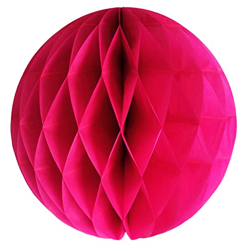 Pack of 5 Paper Honeycomb Balls [Hot Pink, 25cm / 10]