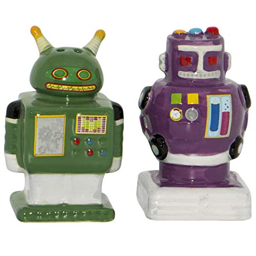 Dakota Robot Salt and Pepper Shakers, 2 Pieces