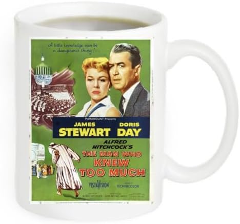 Generic The Man WhoKnew Too Much Movie Poster Coffee Mug - The photo is printed on both side #DD19G, 11fl oz, White image 2