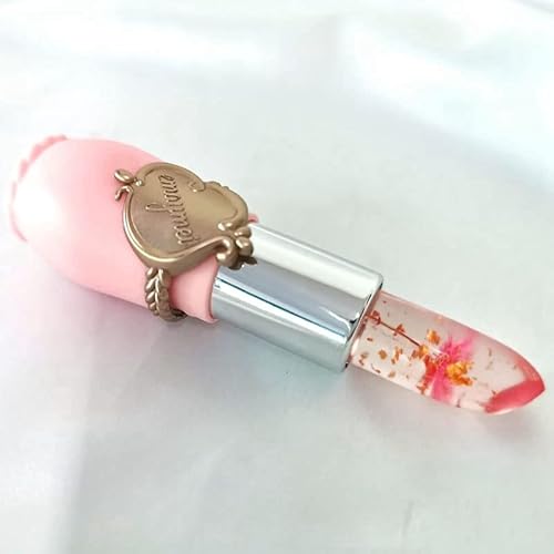 Seazoon Moisturizer Long-Lasting Jelly Flower Lipstick Makeup Magic Color Changing Lipstick Lazy Lipstick Waterproof Crystal Lip Gloss Clear Lipstick #3 #TOP4