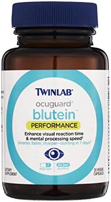Twinlab Ocuguard Blutein Protection Capsules | 30 Count | Lutein Eye Vitamins | Contains Zeaxanthin & Lutein for Blue Light Protection |