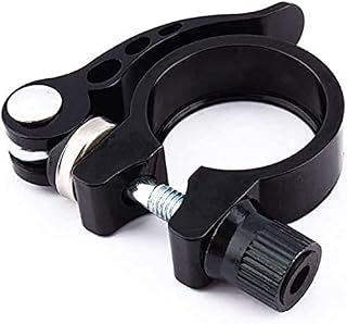 Bike Seat Post Clamp, 2 Styles of Aluminium Alloy Seatpost Collar Fit for 25.4/27.2/30.8/31.6mm Bicycle Seat Post (Black, 31.8mm)
