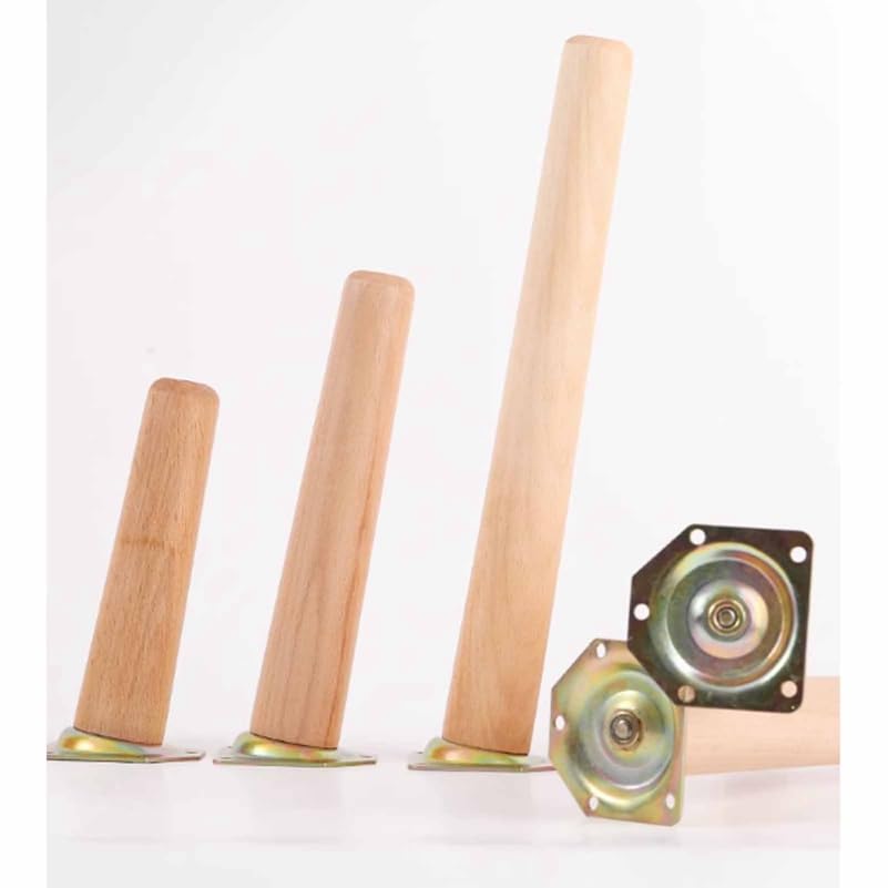 Pieds de meuble en bois coniques de 70cm pour table moderne - 6