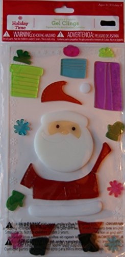 HOLIDAY TIME Gel Window Clings - Santa Claus