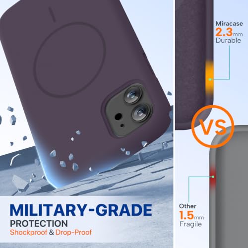 Image of Miracase Silicone & Magnetic for iPhone 11 Phone Case, Dark Purple