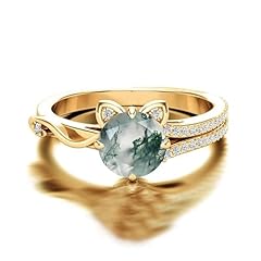 3-Natural Moss Agate