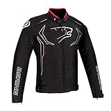 Ajuste de la muñeca : Si BERING Chaqueta moto GUARDIAN Negro/Blanco/Rojo, Negro/Blanco/Rojo, XXL