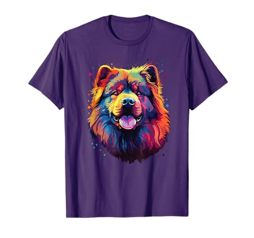 Watercolour Colourful Dog Chow Chow T-Shirt