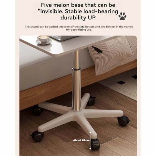 Table basse relevable et bureau à roulettes réglable en hauteur - 5