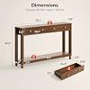 Mesa Consola Estrecha de 55" con Cajones, Mesa de Entrada Estriada de Estilo Granjero | Nogal y Moderna de Mediados de Siglo, Mesa para Sofá Detrás del Sofá con Cajones de Almacenamiento de Extensión Completa, Mesas Consola para Entrada y Pasillo 4
