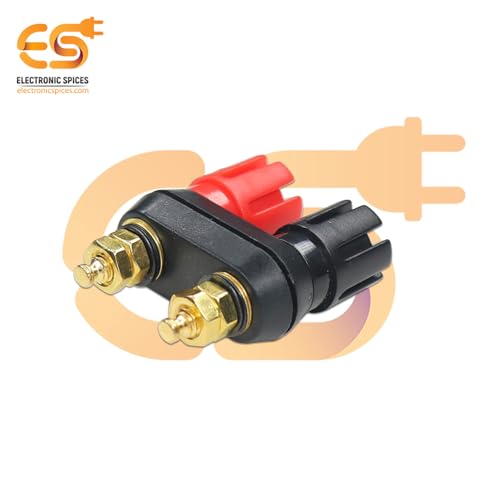 Image of Electronic Spices 4mm Dual Female Banana Jack Socket Binding Post Terminal Connector for Speaker, Amplifier & Audio Equipment (Pack of 5)