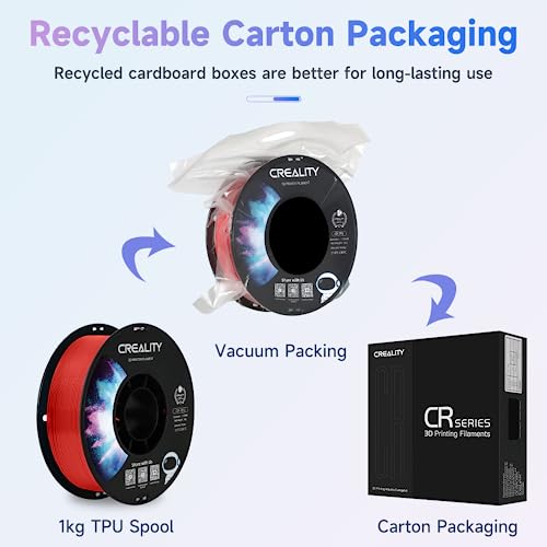Image of Official Creality TPU Filament, Flexible 3D Printer Filament 1.75mm, 95A Shore High Hardness & Resilience, Dimensional Accuracy + /- 0.03 mm for Most FDM 3D Printers