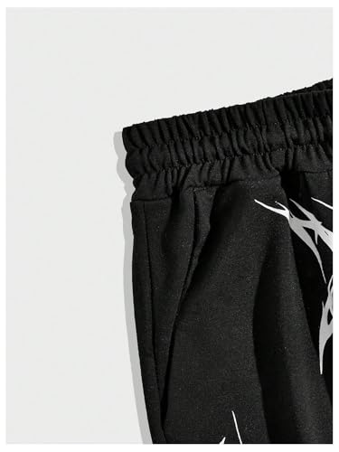 SHENHE Men's Graphic Drawstring Waist Casual Sweatpants Streetwear Goth Jogger Pants2