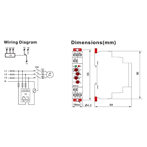 Relais protection tension triphasée séquence phase moteur