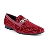 Amali King – Men’s Slippers – Mens Loafers – Designer Shoes for Men – Tuxedo Shoes – Velvet Loafers Men – Embossed Paisley Pattern, Satin Band and Trim