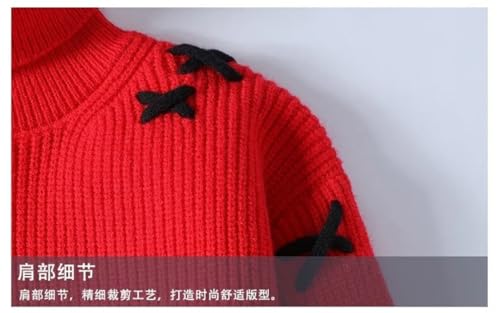 Men's High Street Knitted Turtleneck Sweater Fashionable Casual Street Style Sweater3
