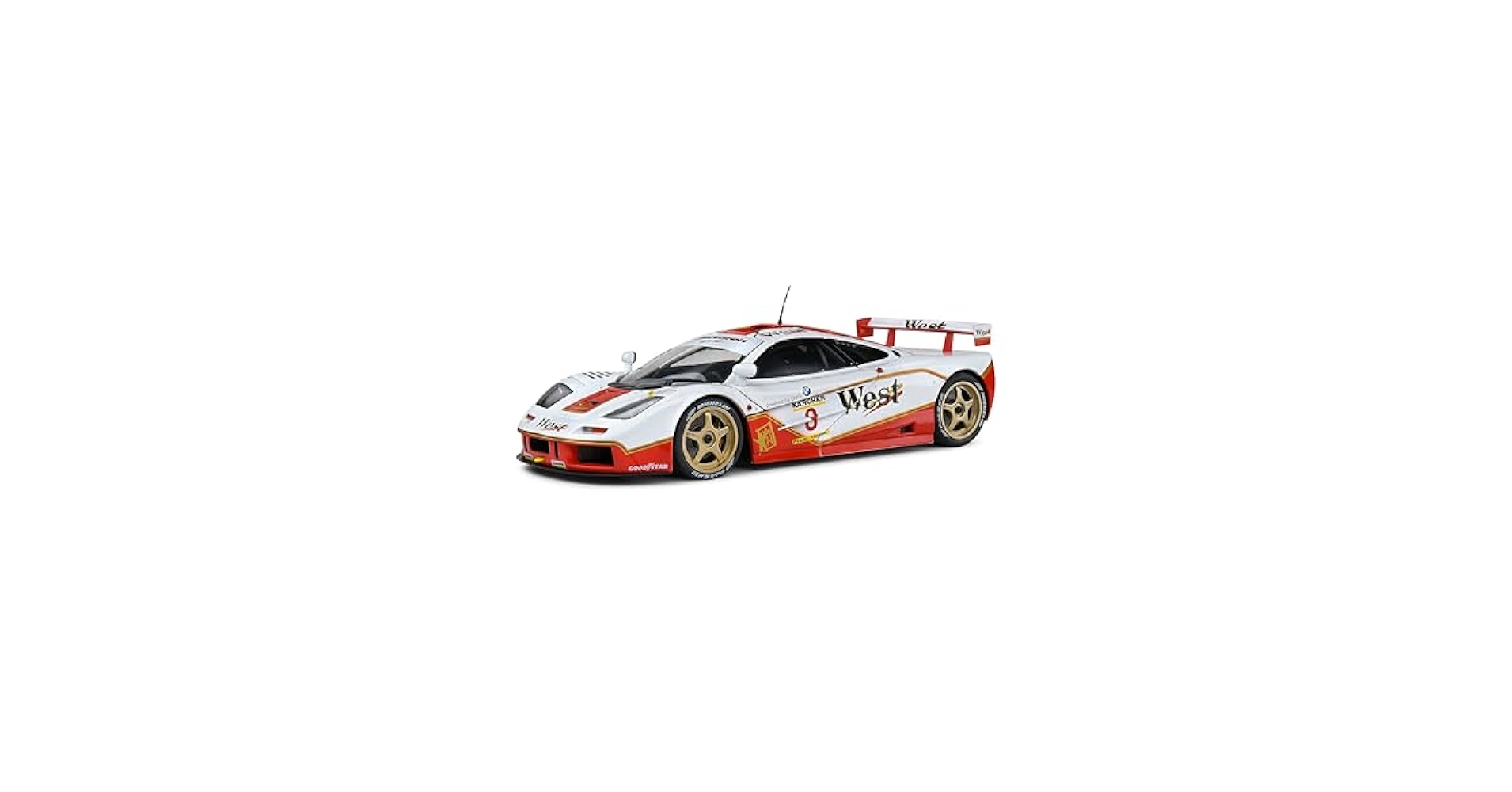 Amazon.com: Solido 1:18 Mclaren F1 GTR Short Tail White #8