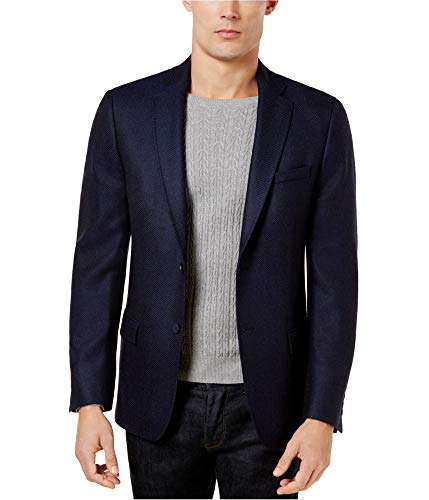 Calvin Klein Mens Soft Two Button Blazer Jacket, Blue, 42 Regular