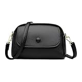 [Hillrill] 小さめショルダーバッグ 合皮 レディースショルダーバッグ ミニバッグ 斜めがけバッグ ミニトート 女子 小さいバッグ 小さめカバン 合皮 鞄 ファスナー付き おしゃれ お出かけ 便利 高級 BB286 (ブラック)