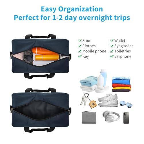 Image of Small Gym Bag 14 inch lightweight Carry On Mini Duffel Bag for Travel Sport - Black