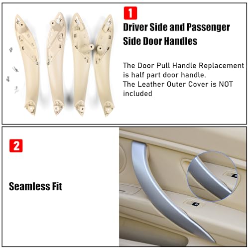 Image of Jaronx for BMW Door Handles Replacement for 320i,325i,328i,330i,335i,340i | F30 /F31 /F80 M3, 4PCS Driver Side and Passenger Side Interior Door Pull Handle Replacement(NOT for 4 Series)