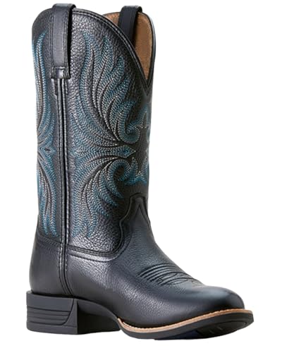 Ariat Women's Ranahan Western Boot, Black Deertan, 8
