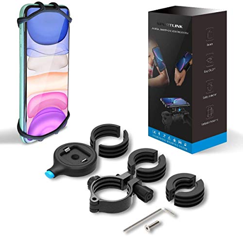 Suporte de telefone esportivo para bicicleta de metal, suporte de telefone de bicicleta ajustável de