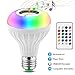 Produktbild Musik Glühbirne E27 Bluetooth Lautsprecher RGB LED Smart Farbwechsel Lampe, Lautsprecher Birne Dimmbare mit Fernbedienung und USB Port für Schlafzimmer, Schrank, Bar, Party, Zuhause, Hotel Deko
