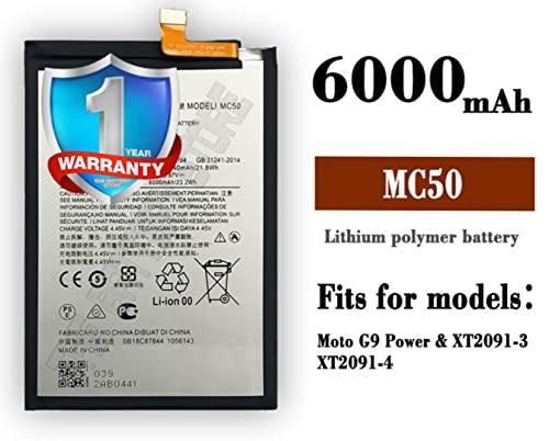 Image of Original MC50 Battery for Motorola G9 Power XT2091 XT2091- Battery with 1 Year Warranty ****(G000134)