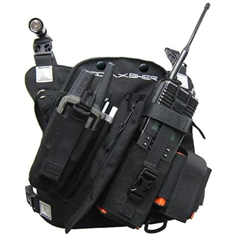 COAXSHER Radio Chest Harness Rig for 2 Way Radio, GPS and Hand Held Electronics | Ideal for Tactical Search and Rescue, Ski Patrol, Military and Emergency Response Personnel (RCP-1 Pro) Cover