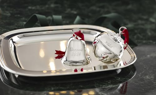 Image of Reed & Barton Serving Tray, Derby Silverplate Square Decorative Tray, 11-in Silverplated, Handwash, Jewelry Dish Coffee Table Decor Centerpeices for Tables, Serving Platter (Silver, 1 Piece, 11x11 in)