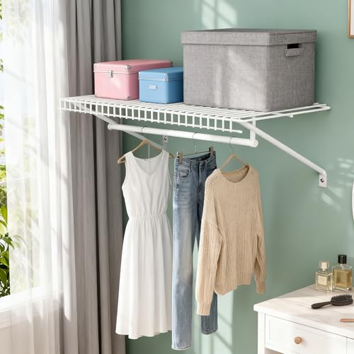 12 Inch Wire Shelving Support Bracket, 4 Pack Metal Closet Support Bracket with Anchors and Pins Strong Support Wire Shelf Brackets for Kitchen, Pantries, Garages, Laundary, Shop and More(4 Pack) by Yingsi-fty - Image 8