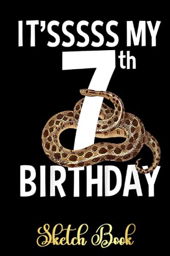 Kids 7 Year Old Snake Birthday Party Boa Python Reptile 7th 19 Sketchbook: 7 Years Old Gift For children Boys & Girls, Sketch Book with Creative Design, 6x9 in 120 pages, Alternative to Birthday Card